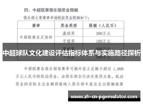 中超球队文化建设评估指标体系与实施路径探析