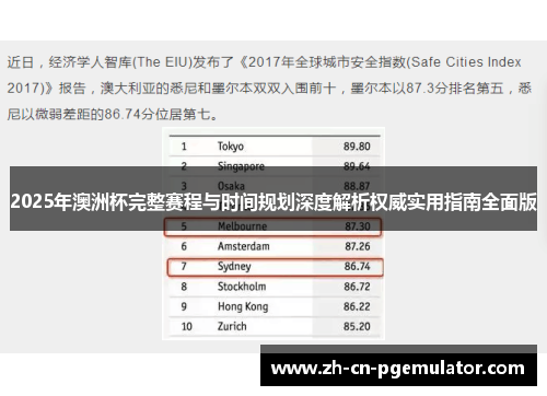 2025年澳洲杯完整赛程与时间规划深度解析权威实用指南全面版